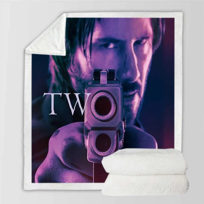 John Wick Chapter 2 Movie Sherpa Fleece Blanket