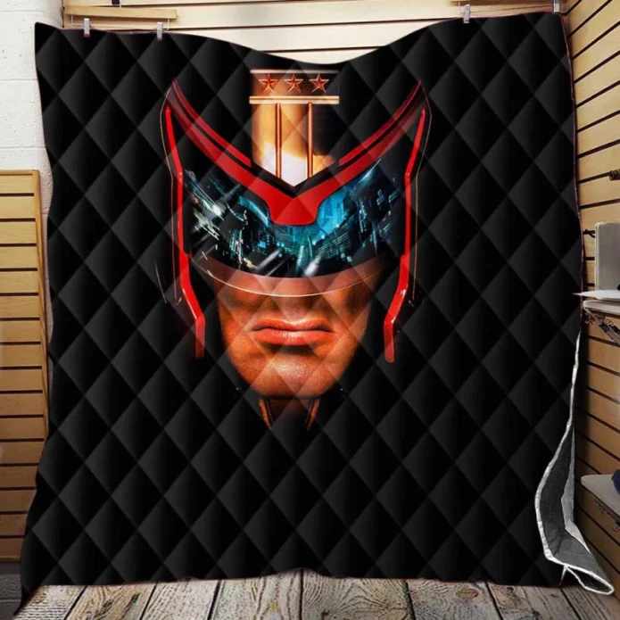 Judge Dredd Movie Quilt Blanket