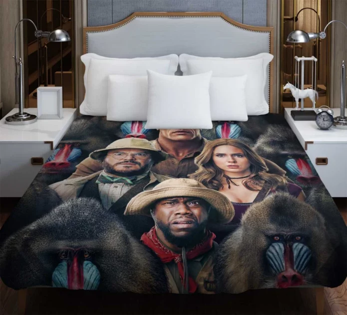 Jumanji The Next Level Movie Cast Poster Duvet Cover