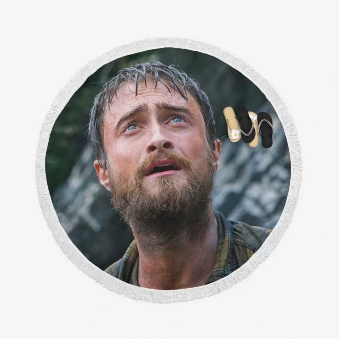 Jungle Movie Daniel Radcliffe Round Beach Towel