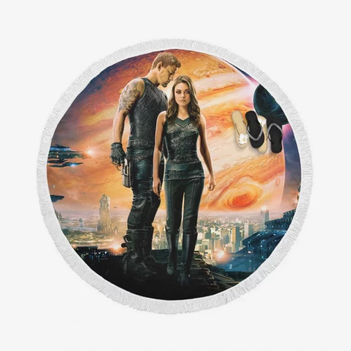 Jupiter Ascending Movie Channing Tatum Round Beach Towel