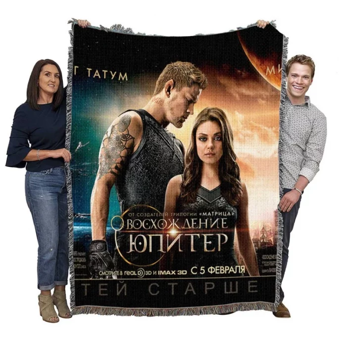 Jupiter Ascending Movie Mila Kunis Woven Blanket