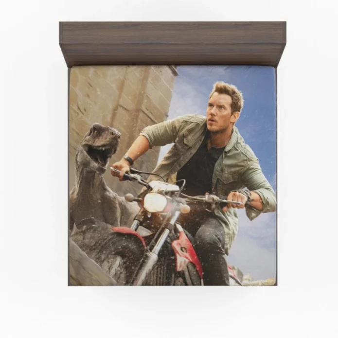 Jurassic World Dominion Movie Chris Pratt Fitted Sheet