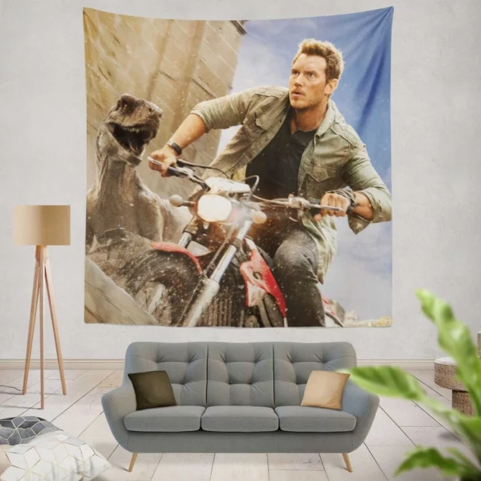 Jurassic World Dominion Movie Chris Pratt Wall Hanging Tapestry