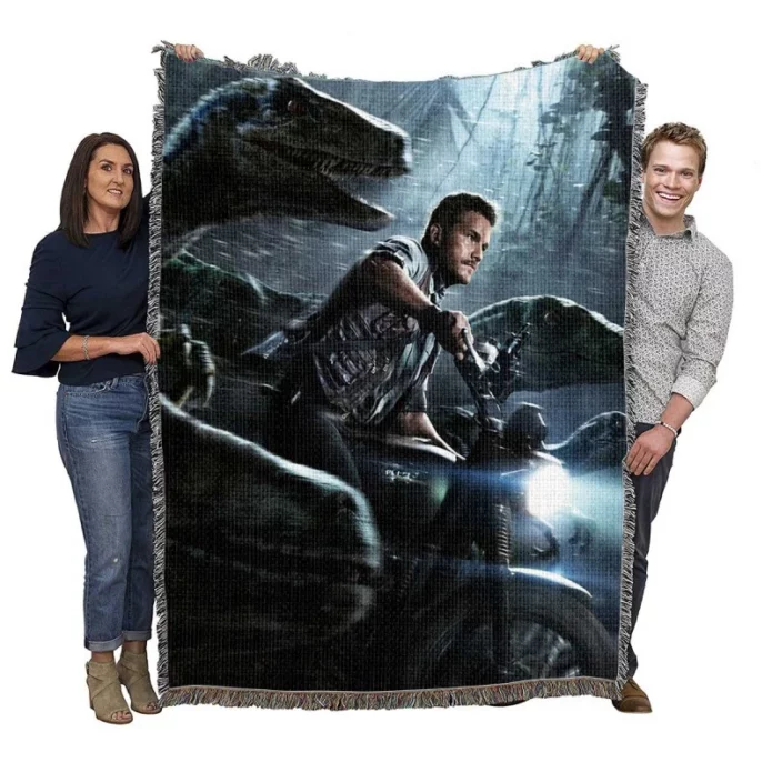 Jurassic World Movie Chris Pratt Sci-fi Woven Blanket