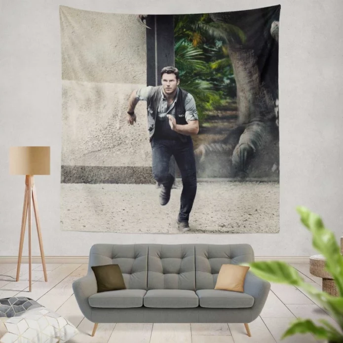 Jurassic World Movie Chris Pratt Wall Hanging Tapestry
