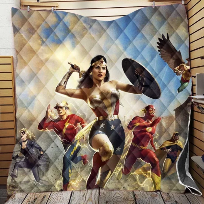 Justice Society World War II Movie Quilt Blanket