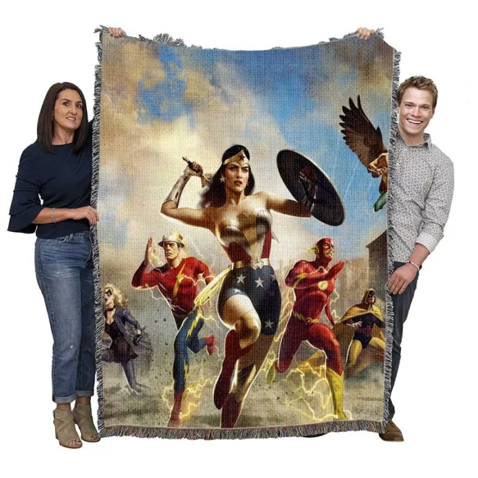 Justice Society World War II Movie Woven Blanket