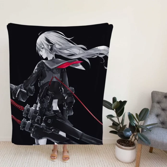 Katana Anime Girl Cute Anime Fleece Blanket