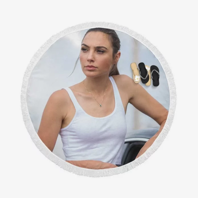 Keeping Up with the Joneses Movie Gal Gadot Round Beach Towel