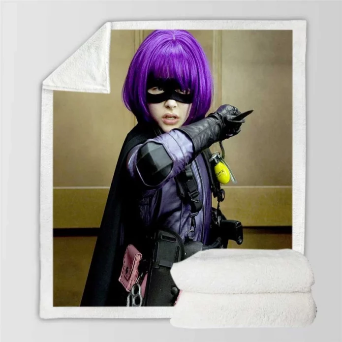 Kick-Ass Movie Hit-Girl Chloe Grace Moretz Sherpa Fleece Blanket