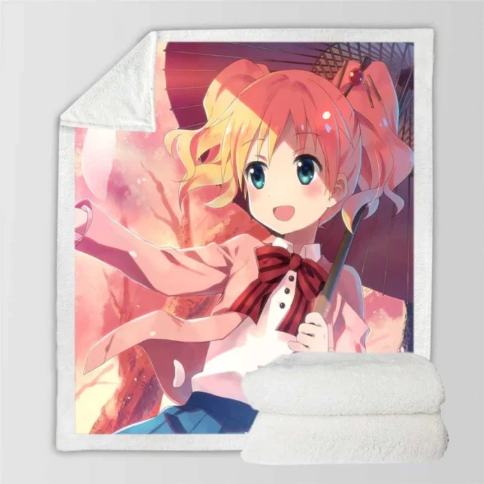 Kiniro Mosaic Tatsuya Yuuki Japanese Anime Sherpa Fleece Blanket