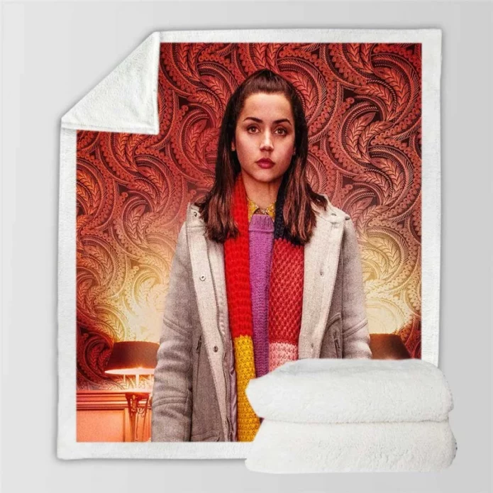 Knives Out Movie Ana de Armas Sherpa Fleece Blanket