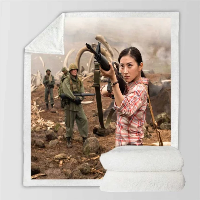 Kong Skull Island Movie Jing Tian Sherpa Fleece Blanket