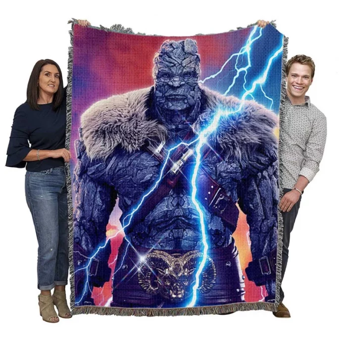 Korg in Thor Love and Thunder Movie Woven Blanket