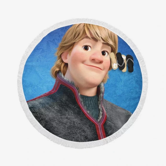 Kristoff in Frozen Disney Movie Round Beach Towel