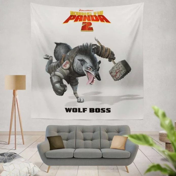Kung Fu Panda 2 Movie Boss Wolf Wall Hanging Tapestry