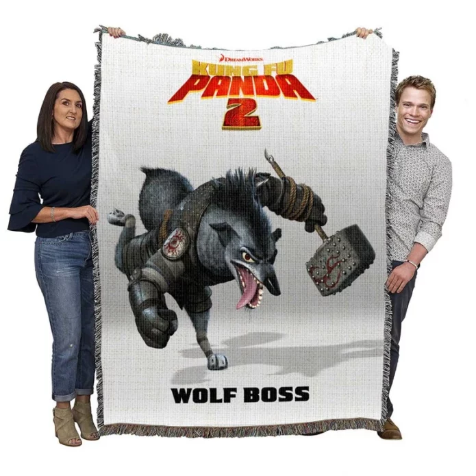 Kung Fu Panda 2 Movie Boss Wolf Woven Blanket