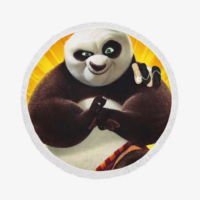 Kung Fu Panda 2 Movie Round Beach Towel