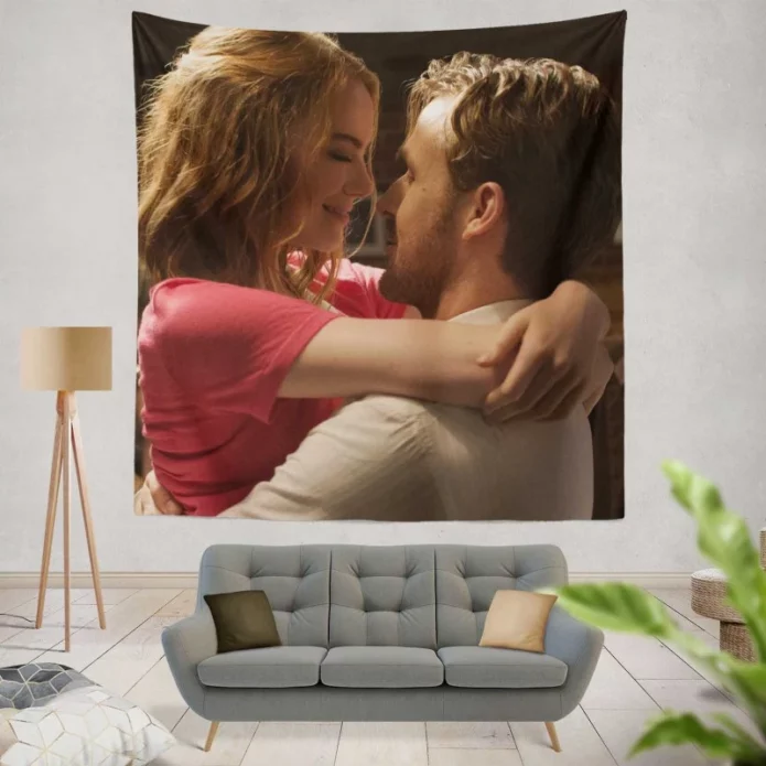 La La Land Movie Emma Stone Ryan Gosling Wall Hanging Tapestry