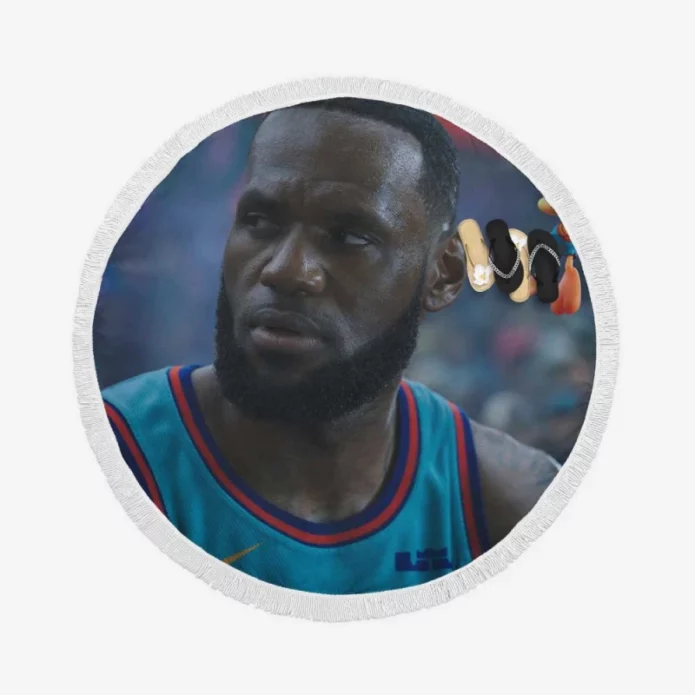 LeBron James Space Jam 2 Movie Round Beach Towel