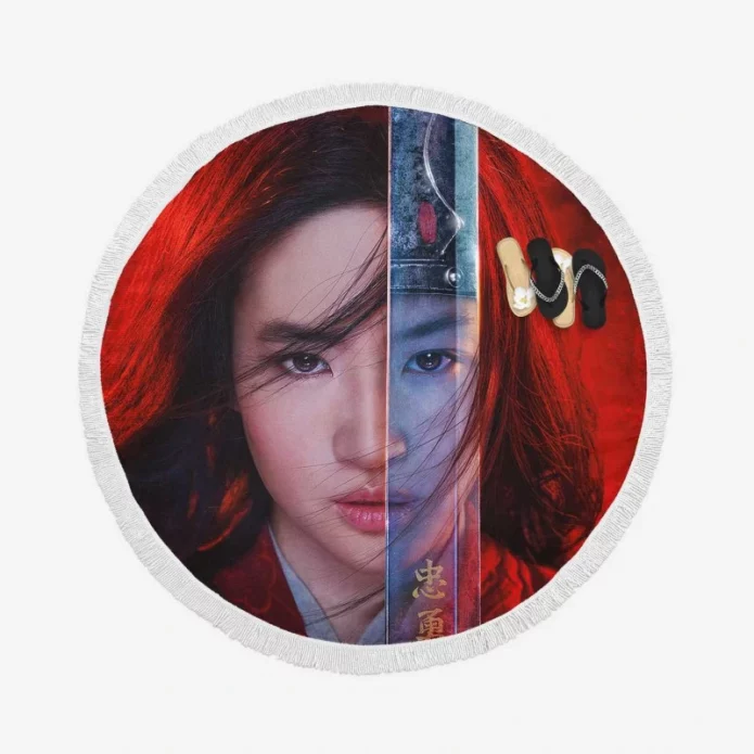 Liu Yifei Mulan Movie Round Beach Towel