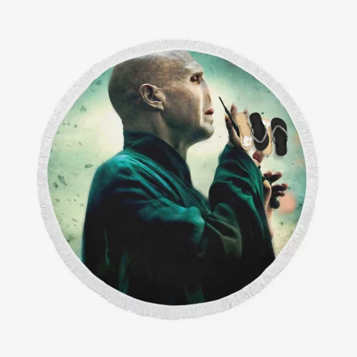 Lord Voldemort Movie Harry Potter and the Deathly Hallows Round Beach Towel