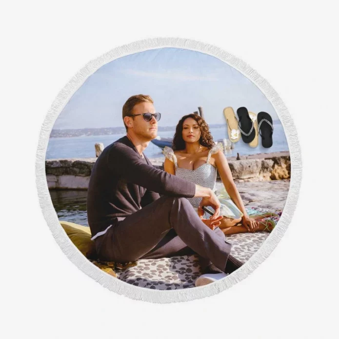 Love in the Villa Movie Kat Graham Tom Hopper Round Beach Towel