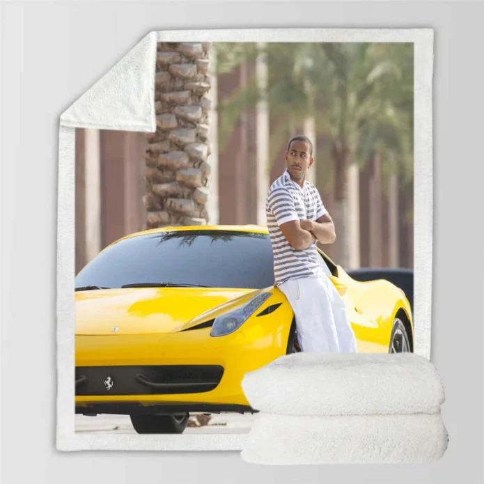 Ludacris Tej in Furious 7 Movie Sherpa Fleece Blanket