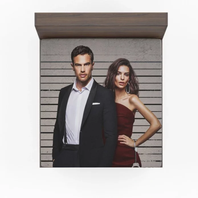 Lying and Stealing Movie Emily Ratajkowski Theo James Fitted Sheet