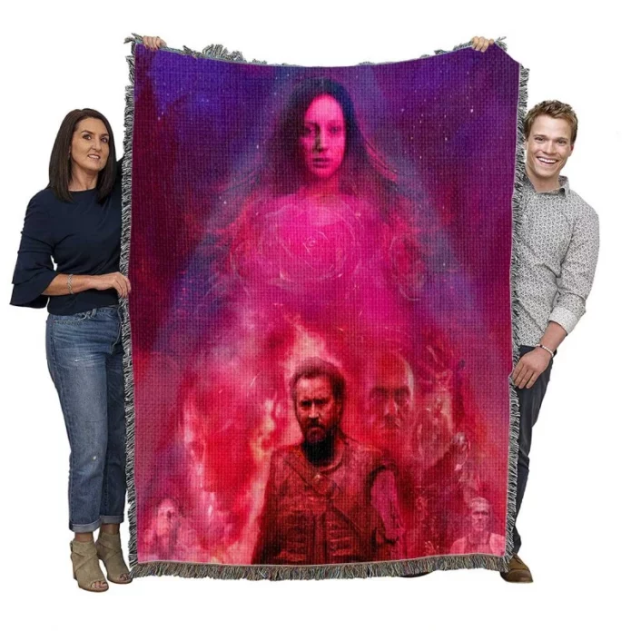 Mandy Movie Nicolas Cage Andrea Riseborough Woven Blanket
