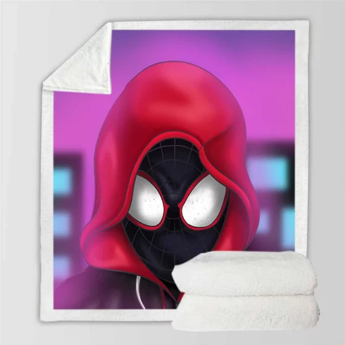 Marvel Cinematic Universe Miles Morales Comics Movie Sherpa Fleece Blanket