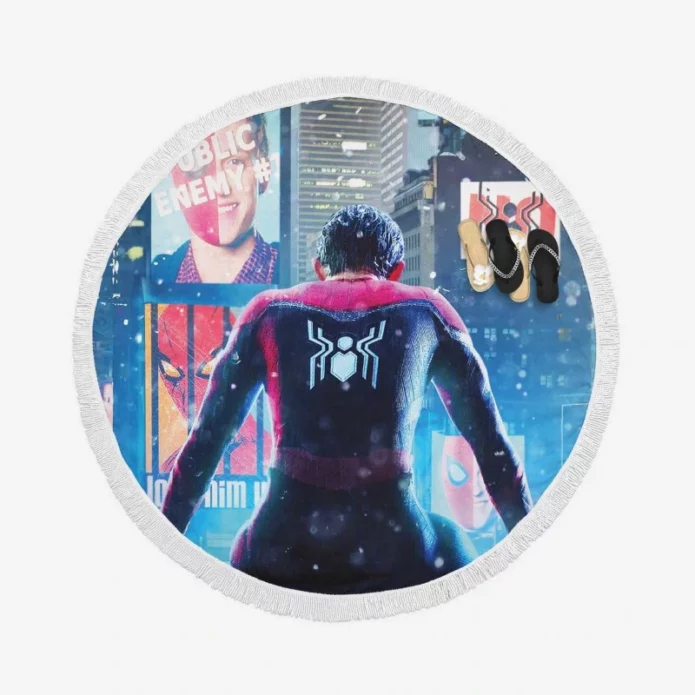 Marvel Spider-Man No Way Home Movie MCU Round Beach Towel