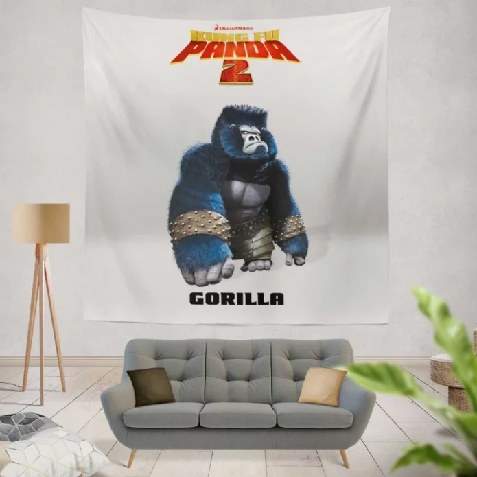 Master Gorilla in Kung Fu Panda 2 Movie Wall Hanging Tapestry