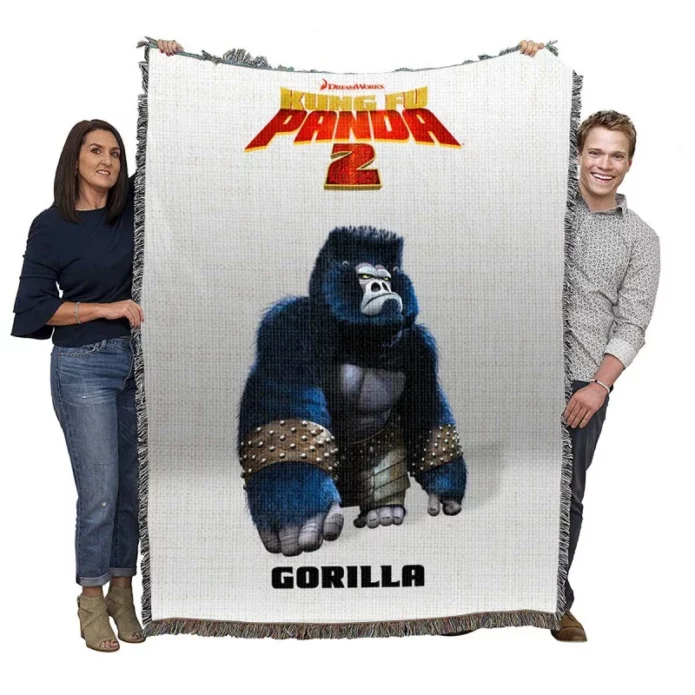 Master Gorilla in Kung Fu Panda 2 Movie Woven Blanket