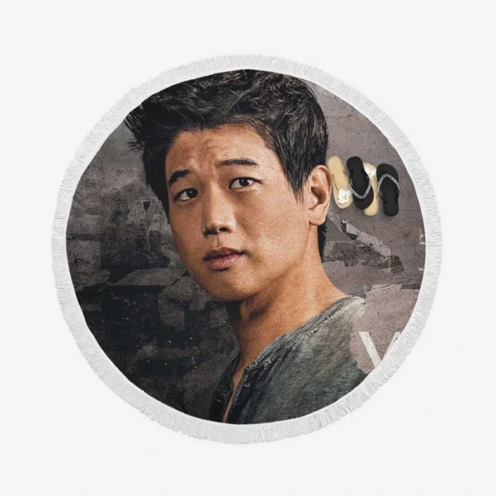 Maze Runner The Death Cure Movie Ki Hong Lee Round Beach Towel