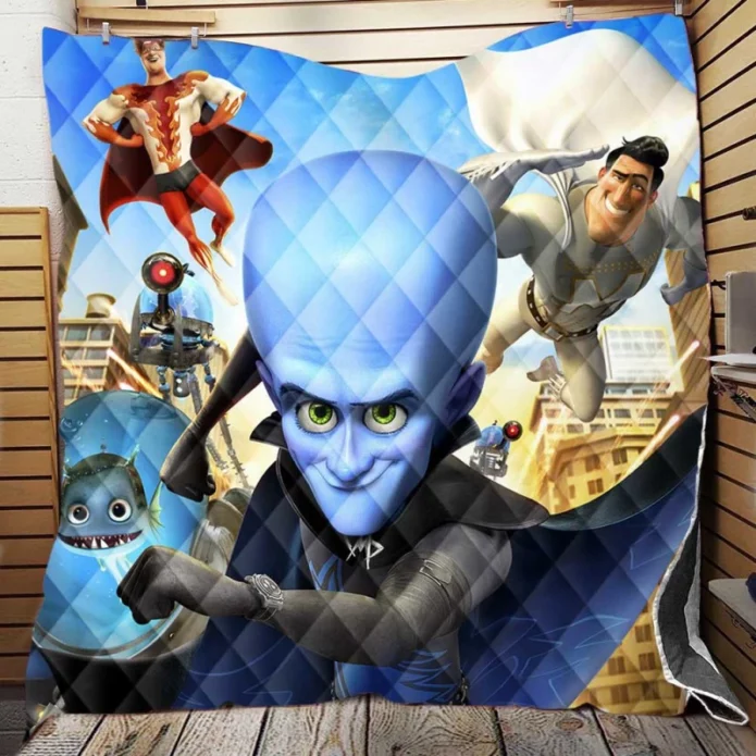 Megamind Movie Quilt Blanket