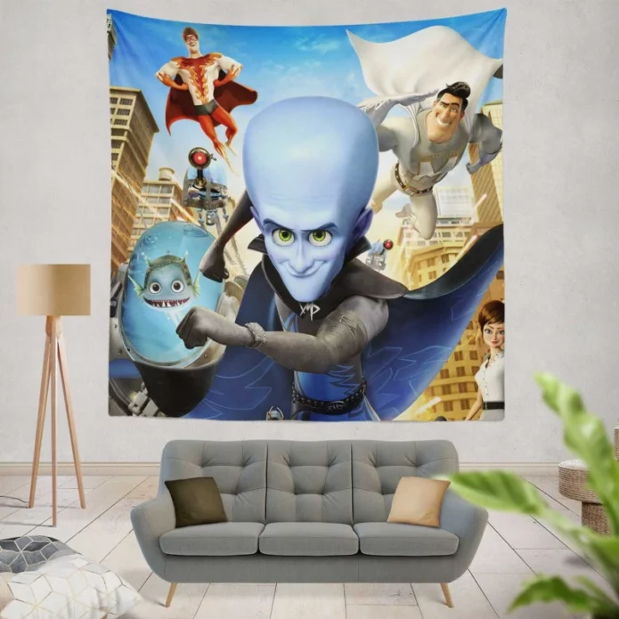 Megamind Movie Wall Hanging Tapestry