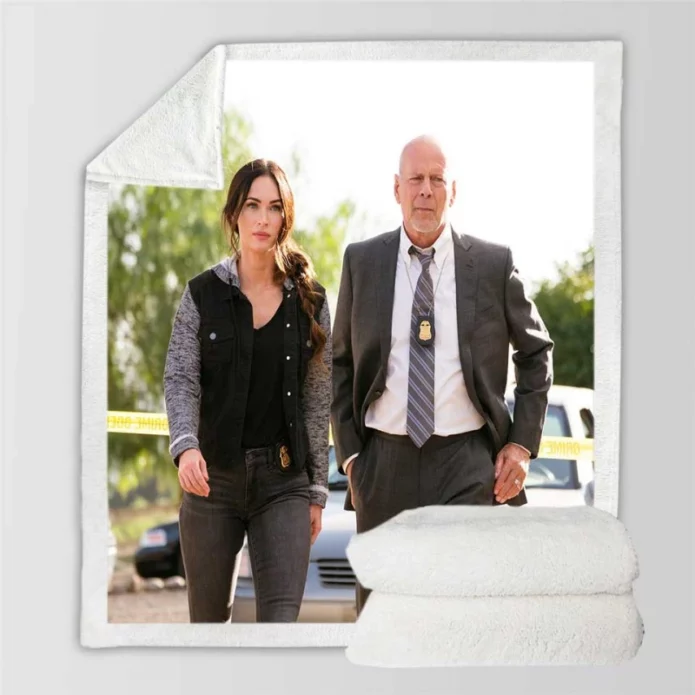 Midnight in the Switchgrass Movie Megan Fox Bruce Willis Sherpa Fleece Blanket