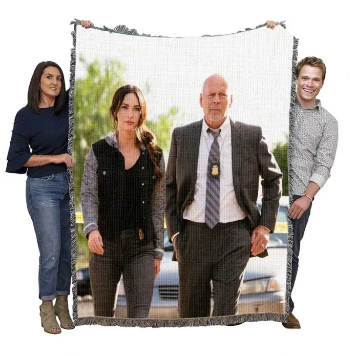 Midnight in the Switchgrass Movie Megan Fox Bruce Willis Woven Blanket