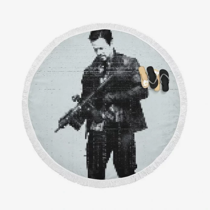 Mile 22 Movie Mark Wahlberg Round Beach Towel