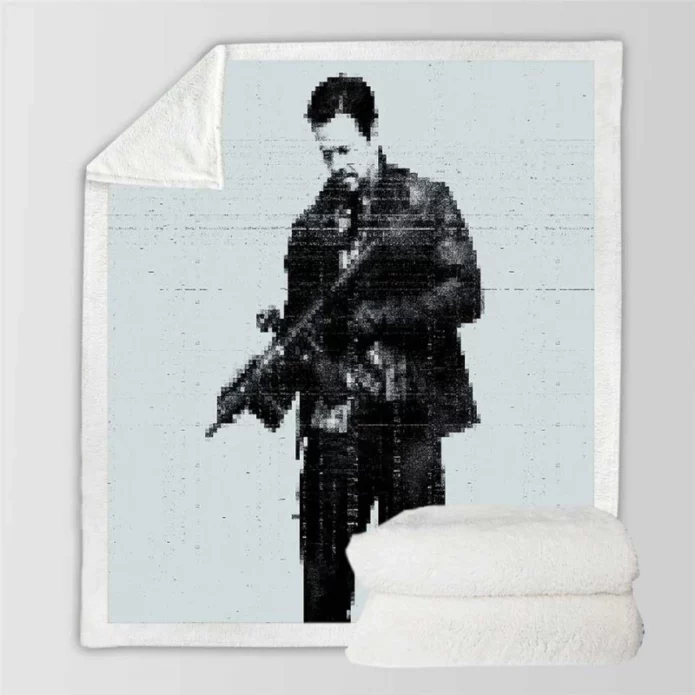 Mile 22 Movie Mark Wahlberg Sherpa Fleece Blanket