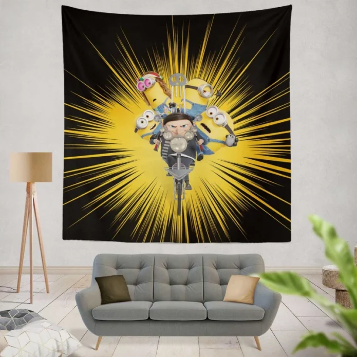 Minions The Rise of Gru Movie Wall Hanging Tapestry