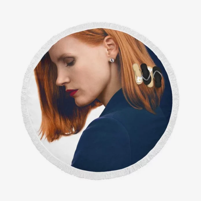 Miss Sloane Movie Jessica Chastain Round Beach Towel