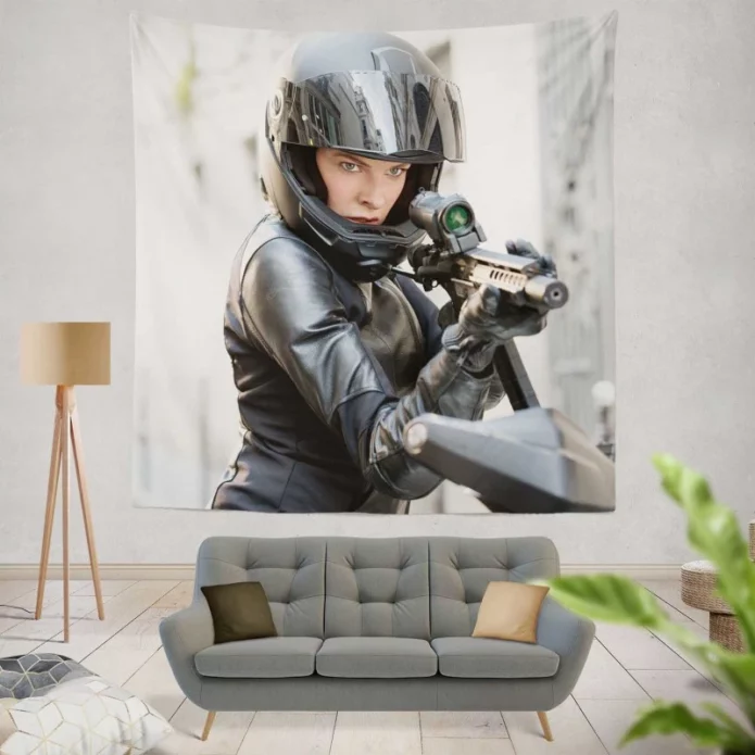 Mission Impossible Fallout Movie Ilsa Faust Rebecca Ferguson Wall Hanging Tapestry