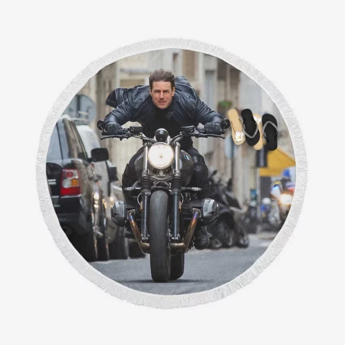 Mission Impossible Fallout Movie Tom Cruise Ethan Hunt Round Beach Towel