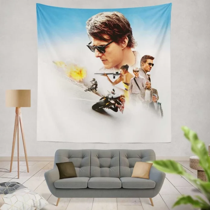 Mission Impossible Rogue Nation Movie Jeremy Renner Wall Hanging Tapestry