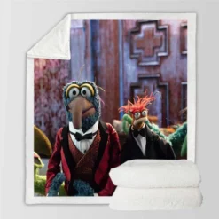 Muppets Haunted Mansion Movie Gonzo Frackles Sherpa Fleece Blanket