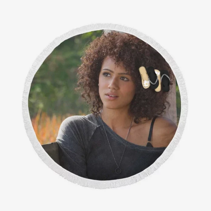 Nathalie Emmanuel Ramsey Fast & Furious 7 Movie Round Beach Towel