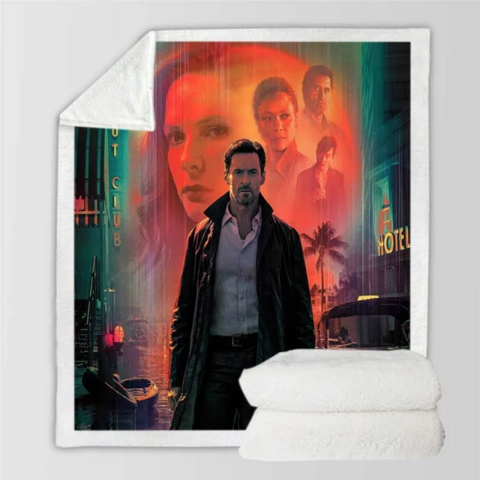 Nick Bannister Reminiscence Movie Hugh Jackman Sherpa Fleece Blanket